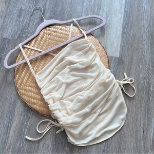 VRG GRL ruched side tie drape top‎ women’s size 6